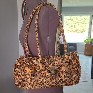 Vintage Suzanne Sumers Collection Leopard Pattern Shoulder Bag